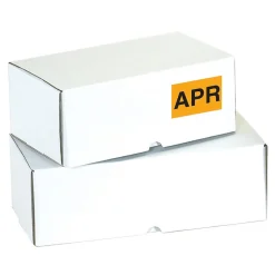 Tape Logic 3" x 2" Rectangle "APR" Months of the Year Label, Fluorescent Orange, 500/Roll