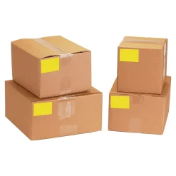 Tape Logic 5" x 7" Rectangle Inventory Label, Fluorescent Yellow, 500/Roll