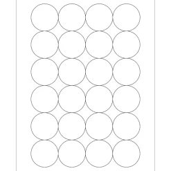 Tape Logic® Circle Laser Labels, 1 2/3", White, 2400/Case (LL149)