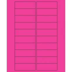 Tape Logic Rectangle Laser Labels, 3" x 1", Fluorescent Pink, 2000/Case (LL174PK)