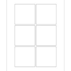 Tape Logic® Rectangular Laser Labels, 3" x 3", White, 600/Case (LL166)