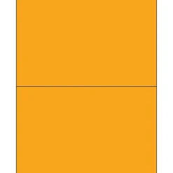 Tape Logic® Removable Rectangle Laser Labels, 8 1/2" x 5 1/2", Fluorescent Orange, 200/Case (LL415OR)