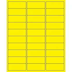 Tape Logic® Removable Rectangle Laser Labels, 2 5/8" x 1", Fluorescent Yellow, 3000/Case (LL405YE)