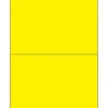 Tape Logic® Removable Rectangle Laser Labels, 8 1/2" x 5 1/2", Fluorescent Yellow, 200/Case (LL415YE)