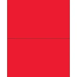 Tape Logic® Removable Rectangle Laser Labels, 8 1/2" x 5 1/2", Fluorescent Red, 200/Case (LL415RD)
