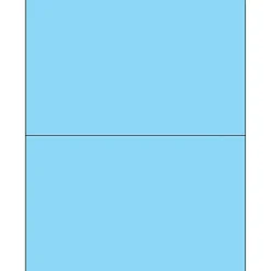 Tape Logic® Removable Rectangle Laser Labels, 8 1/2" x 5 1/2", Pastel Blue, 200/Case (LL415BE)