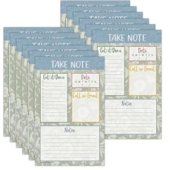 Teacher Created Resources Classroom Cottage Notepad & Refill, Multicolored, 12/Bundle (TCR7198-12)