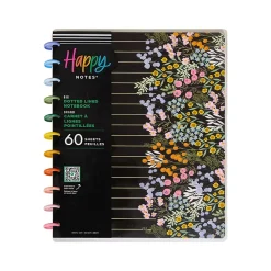 The Happy Planner Soft Florals Notebook, 8.5" x 11", Dotted, 60 Sheets, Multicolor (NPB-057)