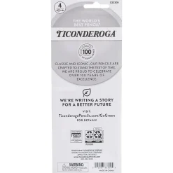 Ticonderoga My First Pre-Sharpened Wooden Pencil, 1.3mm, #2 Medium Lead, 4/Pack (X33309X)