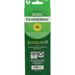 Ticonderoga The World's Best Pencil Pre-Sharpened Wooden Pencil, 2.2mm, #2 Soft Lead, 18/Pack (X13818X)