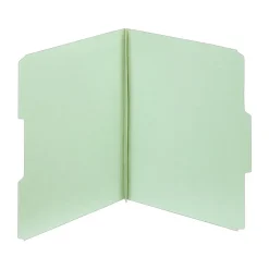 Top Tab Pressboard File Folders, Letter Size, Light Green