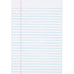TOPS College Ruled Filler Paper, 5.5" x 8.5", 3-Hole Punched, 100 Sheets/Pack (62304)