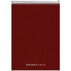 TOPS Docket Gold Notepad, 8.5" x 11.75", Project Ruled, Maroon, 70 Sheets/Pad (63753)