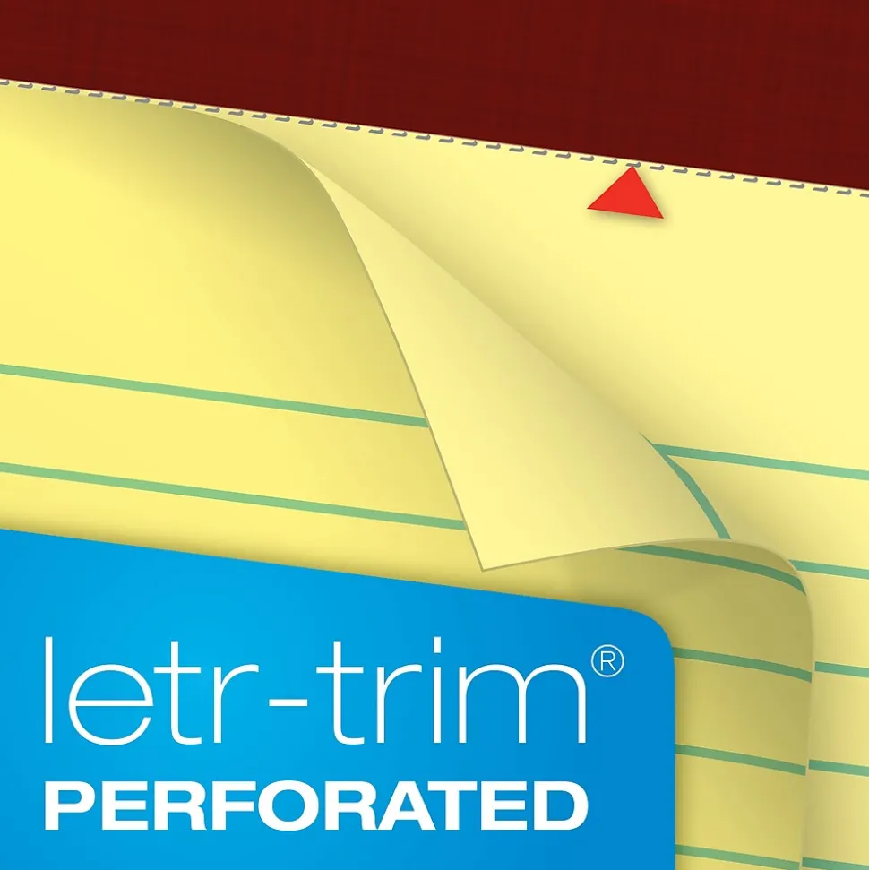 Tops Docket Gold Notepads, 8.5" x 11.75", Canary, 50 Sheets/Pad, 12 Pads/Pack (63950)