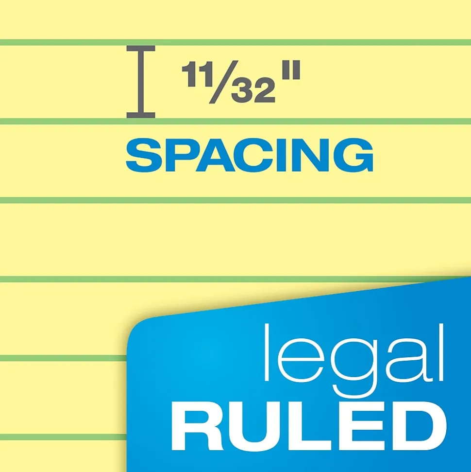 Tops Docket Gold Notepads, 8.5" x 11.75", Canary, 50 Sheets/Pad, 12 Pads/Pack (63950)