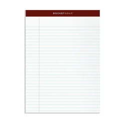 TOPS Docket Gold Notepads, 8.5" x 11.75", White, 50 Sheets/Pad, Dozen (63960)