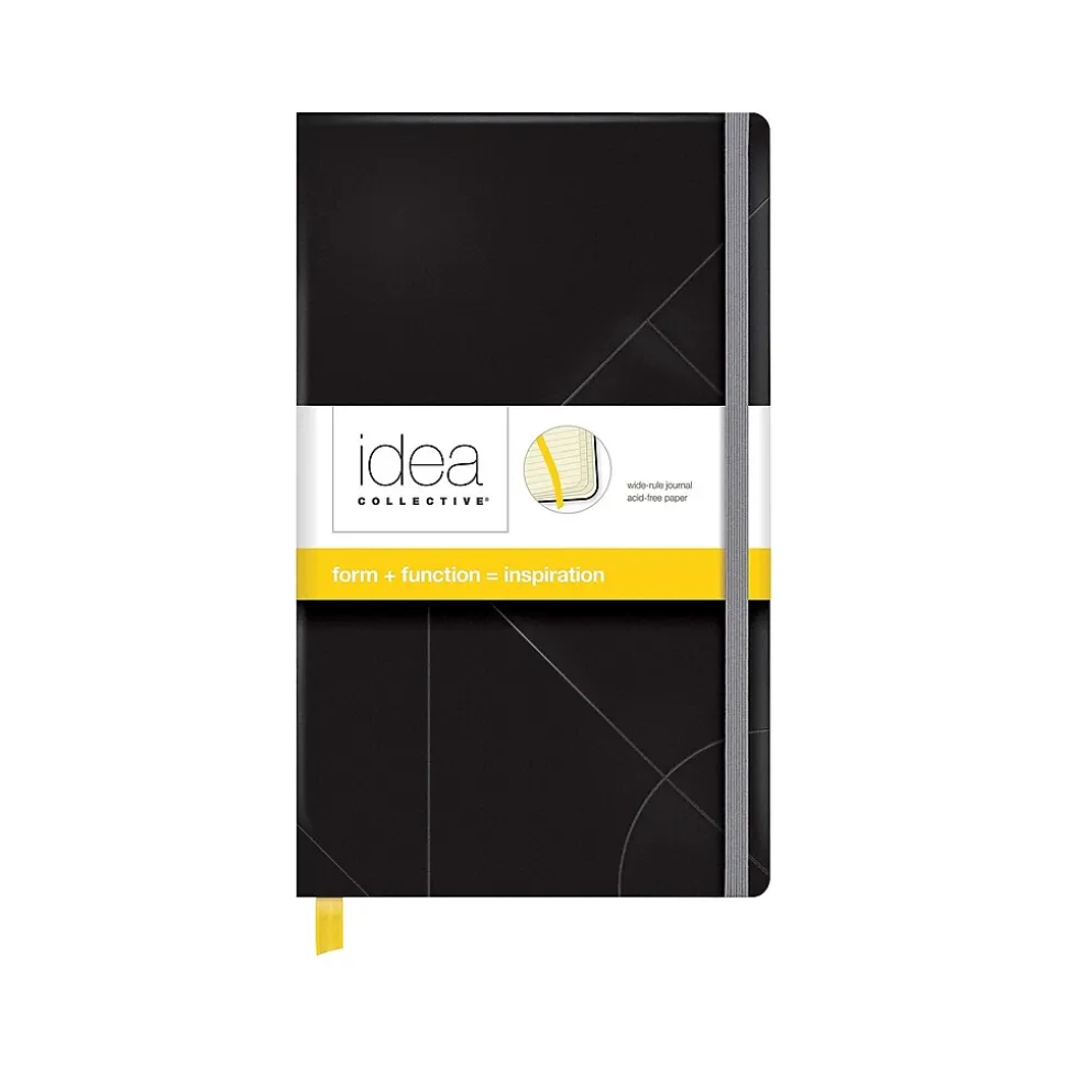 TOPS Idea Collective Journal, 5" x 8.25", Wide Ruled, Black, 240 Pages (56872)