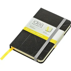 TOPS Idea Collective Pocket Hardcover Journal, 3.5" x 5.5", Wide Ruled, Black, 192 Pages (56874)