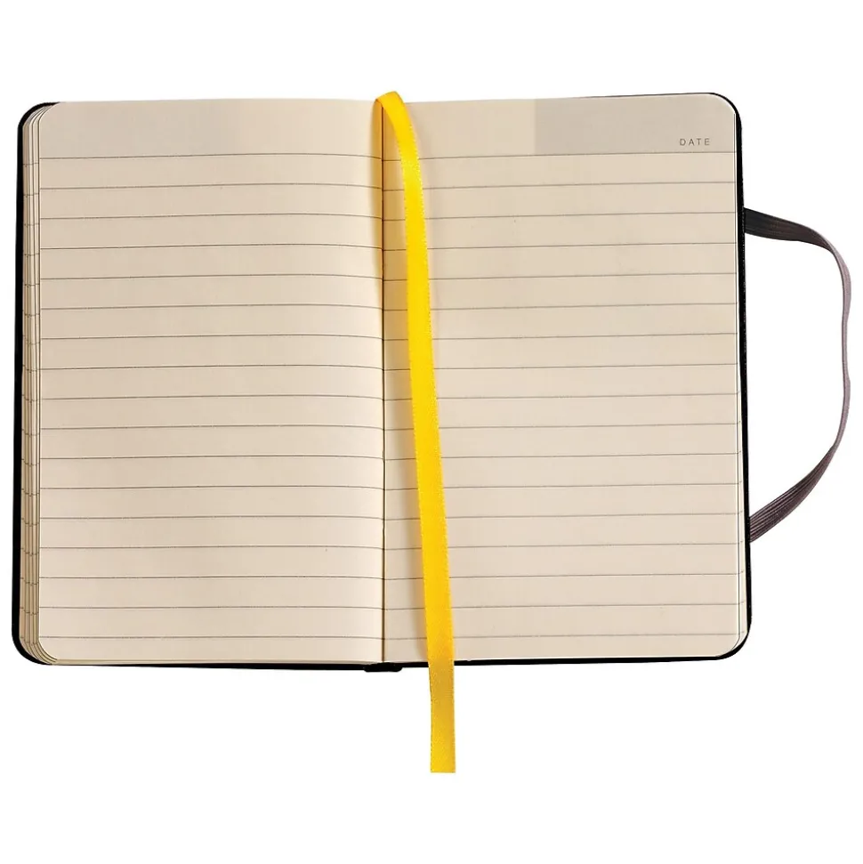 TOPS Idea Collective Pocket Hardcover Journal, 3.5" x 5.5", Wide Ruled, Black, 192 Pages (56874)