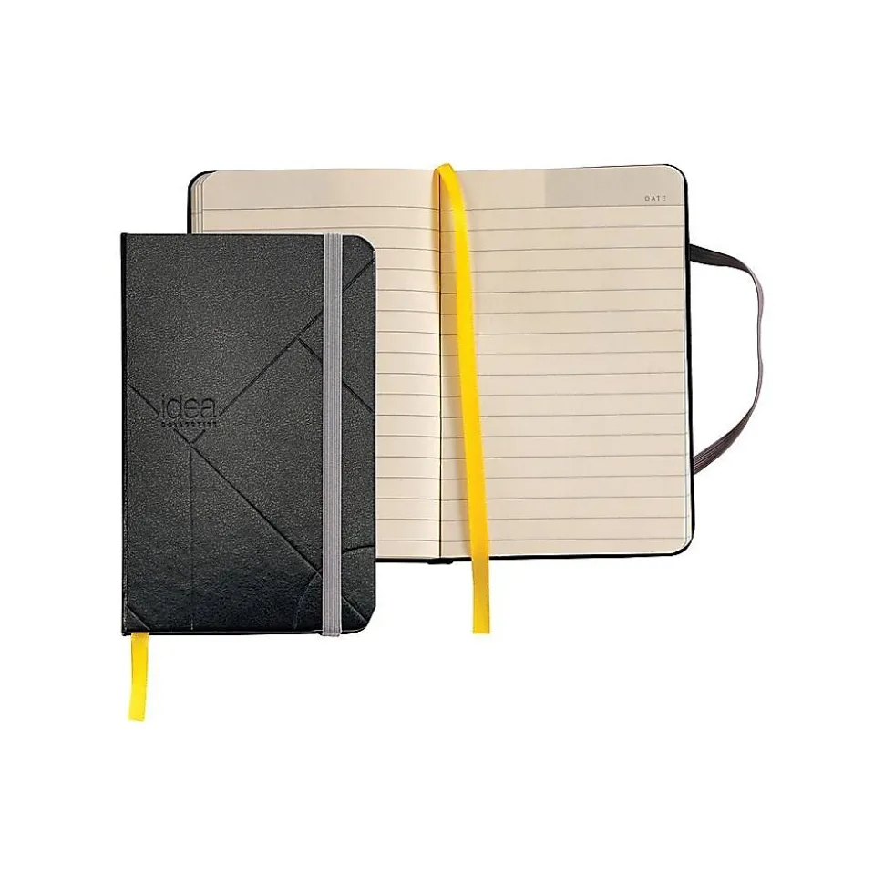 TOPS Idea Collective Pocket Hardcover Journal, 3.5" x 5.5", Wide Ruled, Black, 192 Pages (56874)