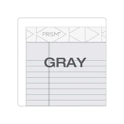 TOPS Prism+ Legal Notepads, 5" x 8", Narrow Ruled, Gray, 50 Sheets/Pad, 12 Pads/Pack (63060)