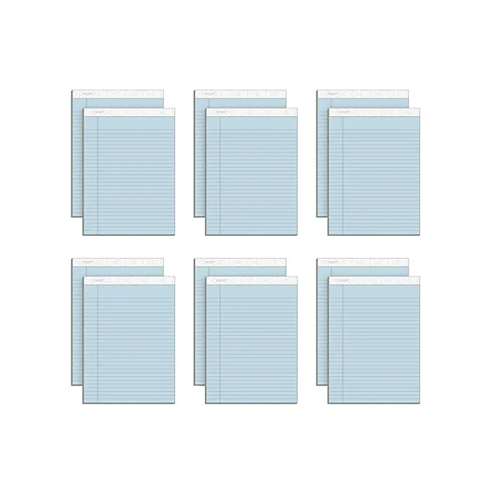 TOPS Prism+ Notepads, 8.5" x 11.75", Wide, Blue, 50 Sheets/Pad, 12 Pads/Pack (TOP63120)