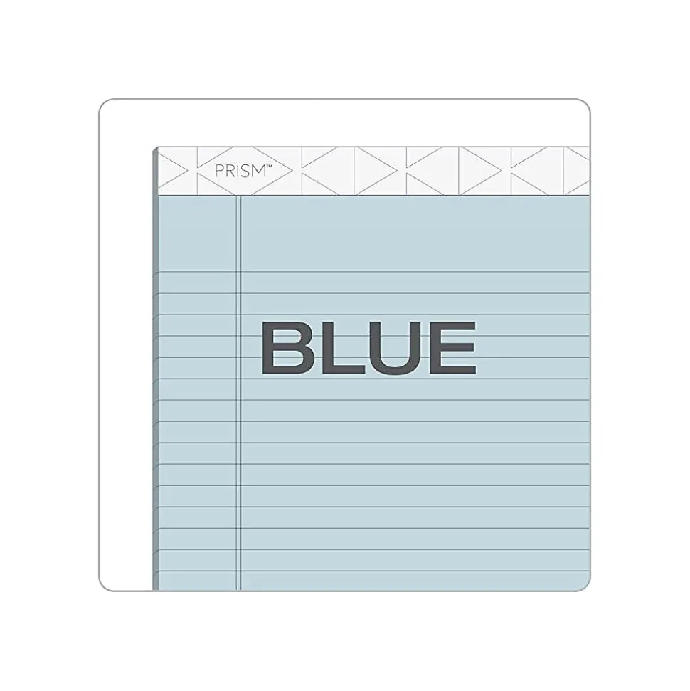 TOPS Prism+ Notepads, 8.5" x 11.75", Wide, Blue, 50 Sheets/Pad, 12 Pads/Pack (TOP63120)