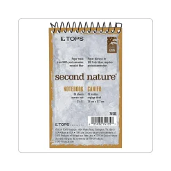 TOPS Second Nature Memo Pad, 3" x 5", Narrow Ruled, White, 50 Sheets/Pad (TOP 74135)