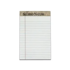 TOPS Second Nature Notepads, 5" x 8", Narrow, White, 50 Sheets/Pad, 12 Pads/Pack (74830)