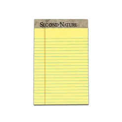TOPS Second Nature Notepads, 5" x 8", Narrow, Canary, 50 Sheets/Pad, 12 Pads/Pack (TOP 74840)