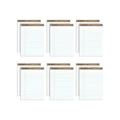 TOPS Second Nature Notepad, 8.5" x 11.75", Wide Ruled, White, 50 Sheets/Pad, Dozen (74880)