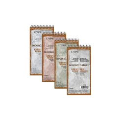 TOPS Second Nature Reporter's Notebook, 4" x 8", Gregg Ruled, Assorted Colors, 70 Sheets/Pad (74130)