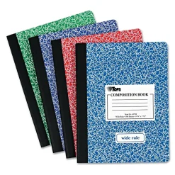 TOPS 1-Subject Composition Notebooks, 7.5" x 9.75", Wide Ruled, 100 Sheets, Each (63794)