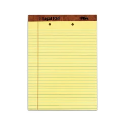 TOPS The Legal Pad Notepads, 8.5" x 11.75", Wide Ruled, Canary, 50 Sheets/Pad, 12 Pads/Pack (TOP 7531)