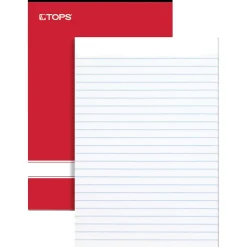 TOPS Writing Tablets, 6" x 9", Narrow Ruled, Assorted Colors, 100 Sheets/Pad, 4 Pads/Pack (E80228)