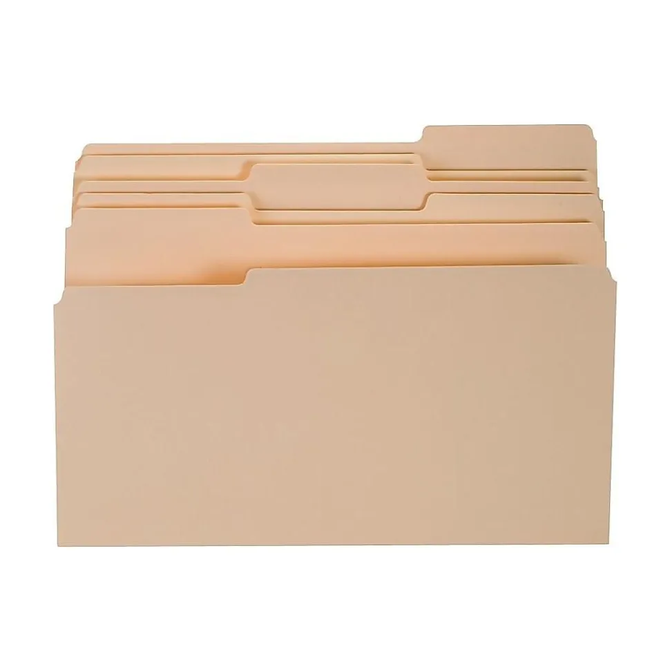 TRU RED™ 30% Recycled Top-Tab File Folders, 3-Tab, Manila, Legal-Size, 24/Pack (235408/TR58116)