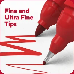 TRU RED™ Pen Permanent Markers, Twin Tip, Assorted, 4/Pack (TR57828)