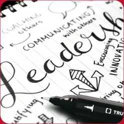 TRU RED™ Pen Permanent Markers, Twin Tip, Assorted, 4/Pack (TR57828)