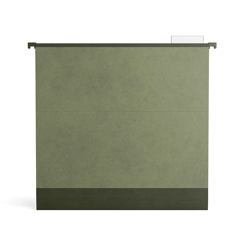 TRU RED™ Premium Hanging File Folder, 2" Expansion, 5-Tab, Letter Size, Standard Green, 10/Pack (TR45542)