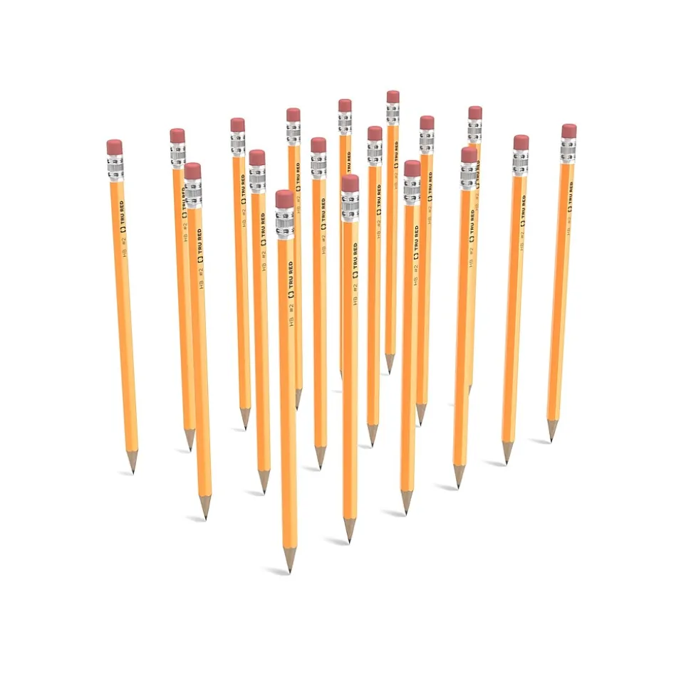TRU RED™ Pre-Sharpened Wooden Pencil, 2.2mm, #2 Medium Lead, 24/Pack (TR58558)