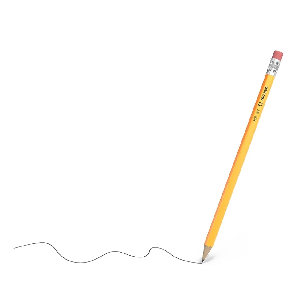 TRU RED™ Pre-Sharpened Wooden Pencil, 2.2mm, #2 Medium Lead, 24/Pack (TR58558)