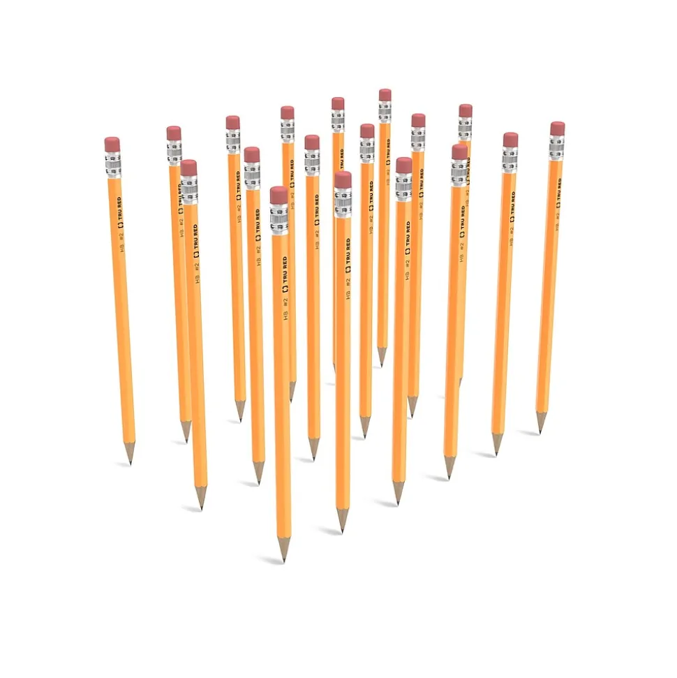 TRU RED™ Pre-Sharpened Wooden Pencil, 2.2mm, #2 Medium Lead, 72/Pack (TR58564)
