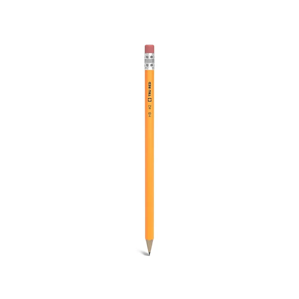 TRU RED™ Pre-Sharpened Wooden Pencil, 2.2mm, #2 Medium Lead, Dozen (TR58558)