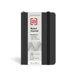 TRU RED™ Small Hard Cover Ruled Journal, Black (TR54770)