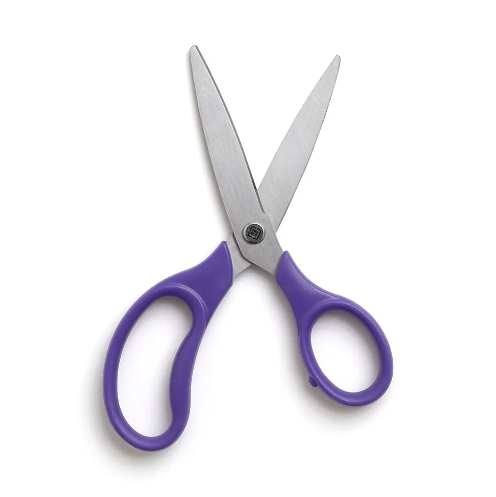 TRU RED™ Student 7" Stainless Steel Scissors, Straight Handle, Right & Left Handed, Assorted Colors (TR55048)