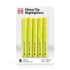 TRU RED™ Tank Highlighter with Grip, Chisel Tip, Yellow, 5/Pack (TR54577)