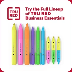 TRU RED™ Tank Highlighter with Grip, Chisel Tip, Yellow, 5/Pack (TR54577)