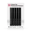 TRU RED™ Tank Permanent Markers, Chisel Tip, Black, 5/Pack (TR54523)