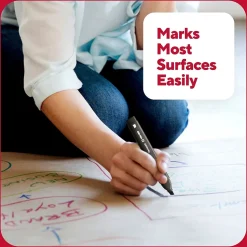 TRU RED™ Tank Permanent Markers, Chisel Tip, Black, 5/Pack (TR54523)