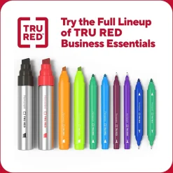 TRU RED™ XL Tank Permanent Markers, Chisel Tip, Assorted, 4/Pack (TR56935)